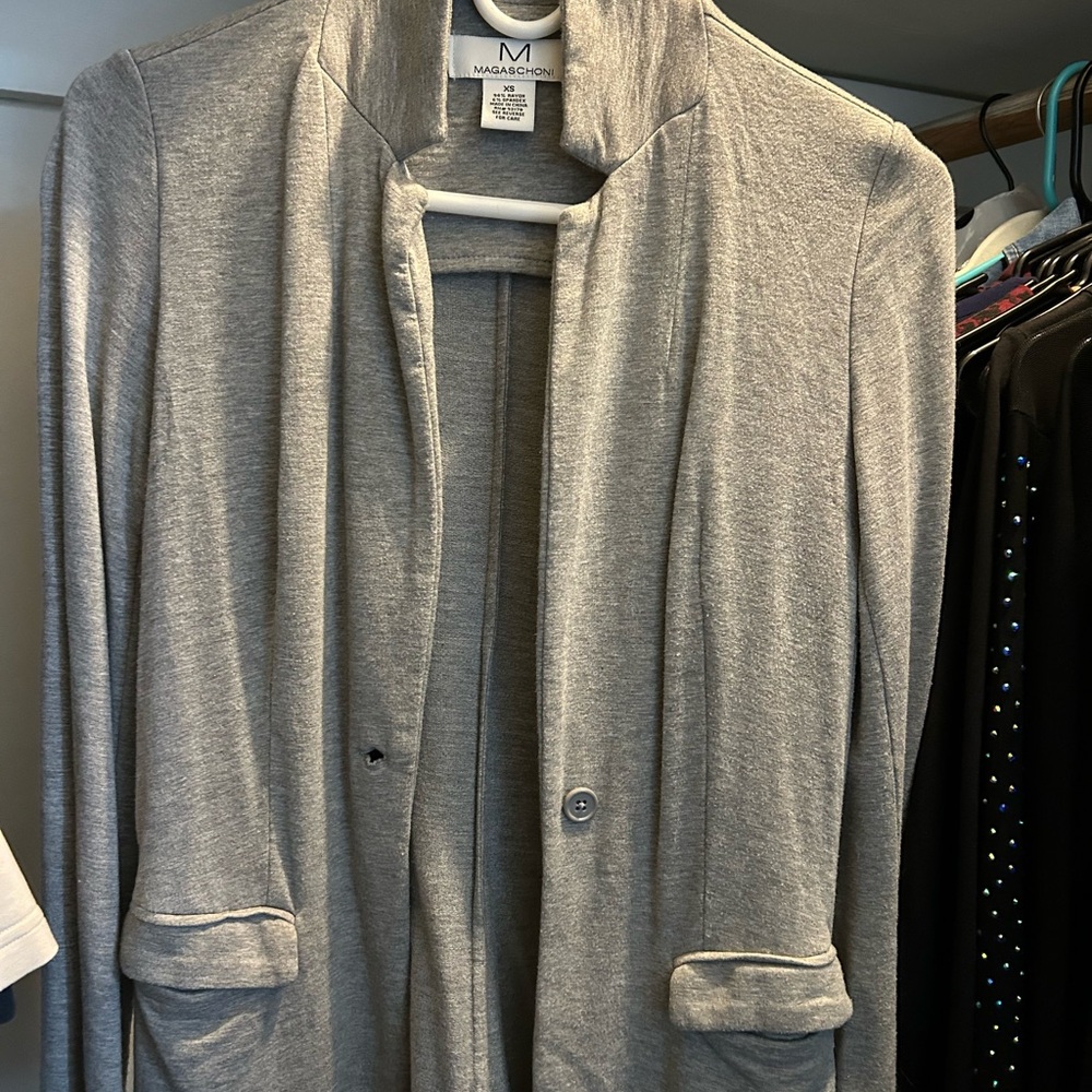 Magaschoni Light Gray Women's Blazer
